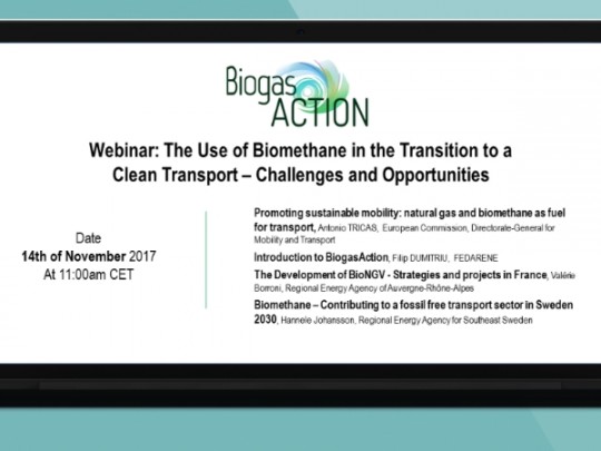 Pozvánka na webinář na téma využití biometanu v dopravě